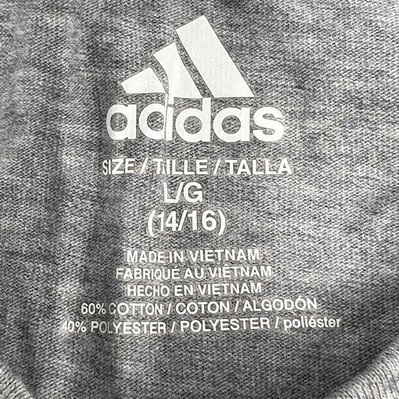 Adidas Boys Youth T-Shirt Size L (14/16) 3 Stripe Logo Kids Sports - Picture 3 of 7